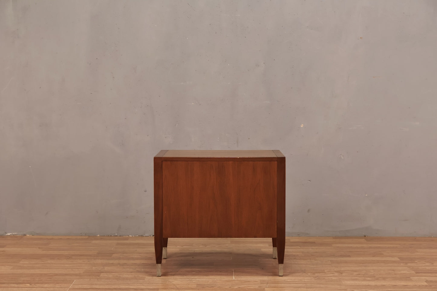 Mid Century Walnut Tambour-Door Nightstand