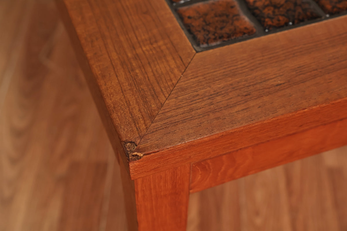 Teak & Umber Tile Coffee Table - ONLINE ONLY