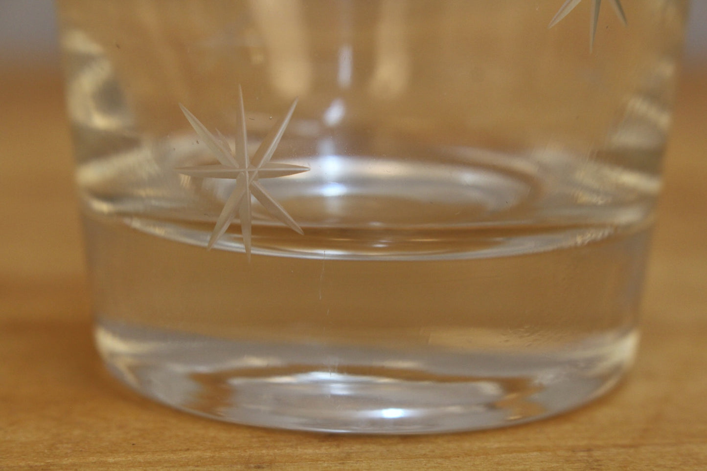 Set of 5 Etched Star Lowball Glasses