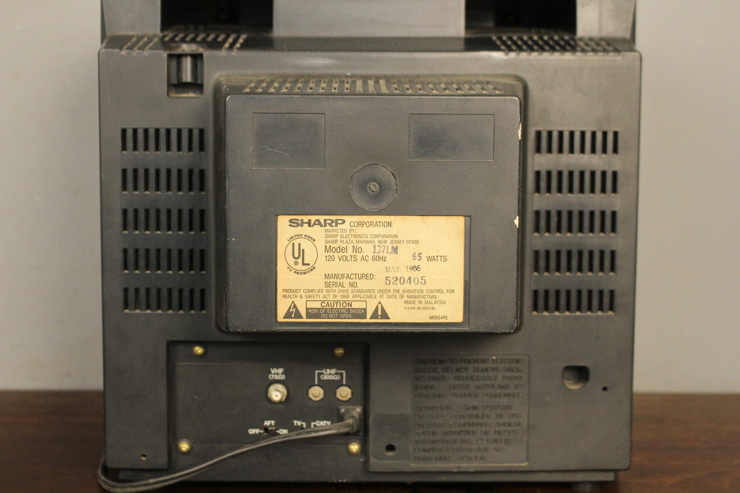 1986 Sharp Television