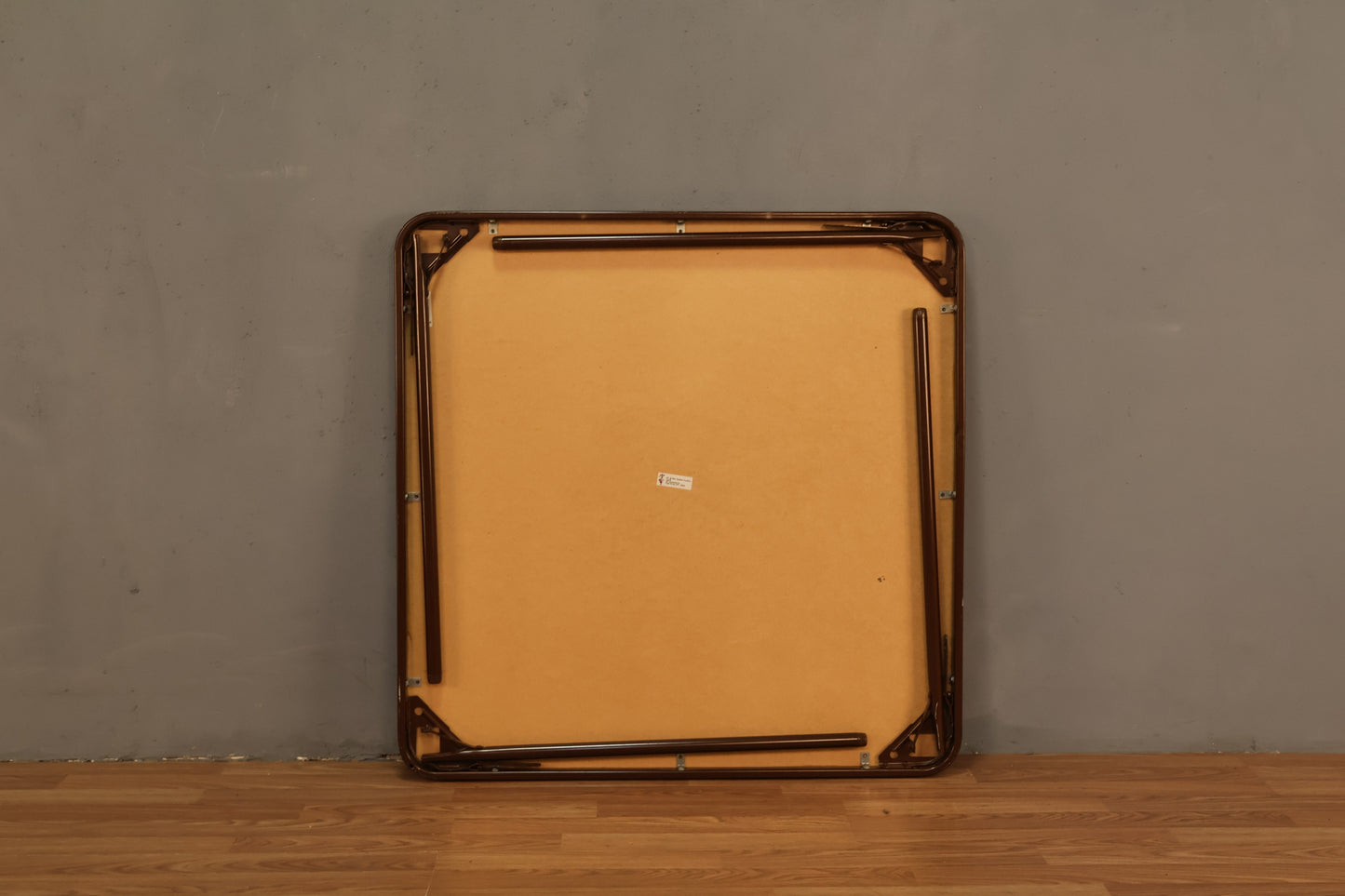 Brown Vinyl & Metal Folding Card Table - ONLINE ONLY
