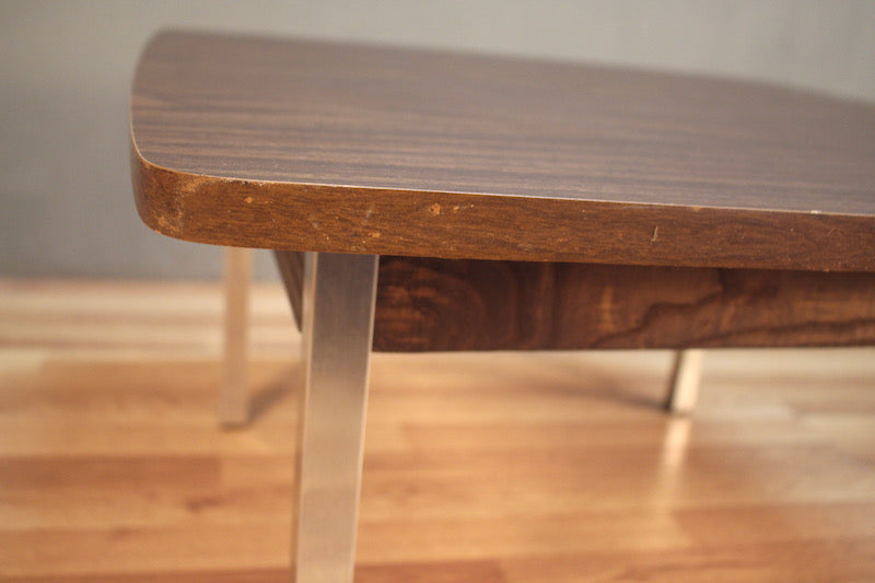 Laminate & Chrome Square Coffee Table