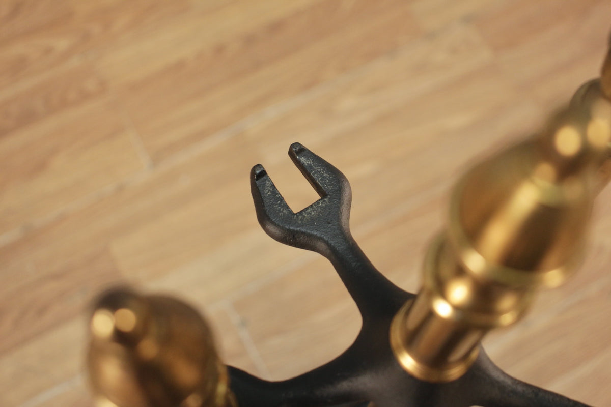 Brass & Iron Fireplace Tool Set