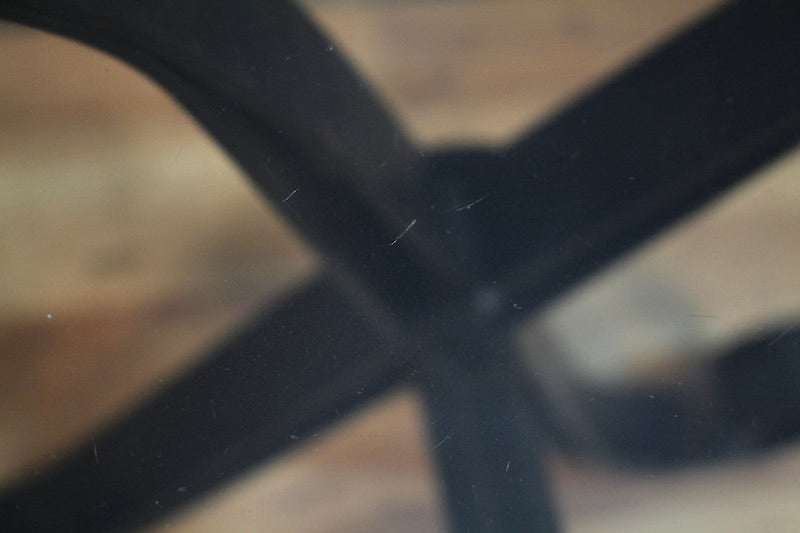 Glass-Top "X" Side Table - ONLINE ONLY