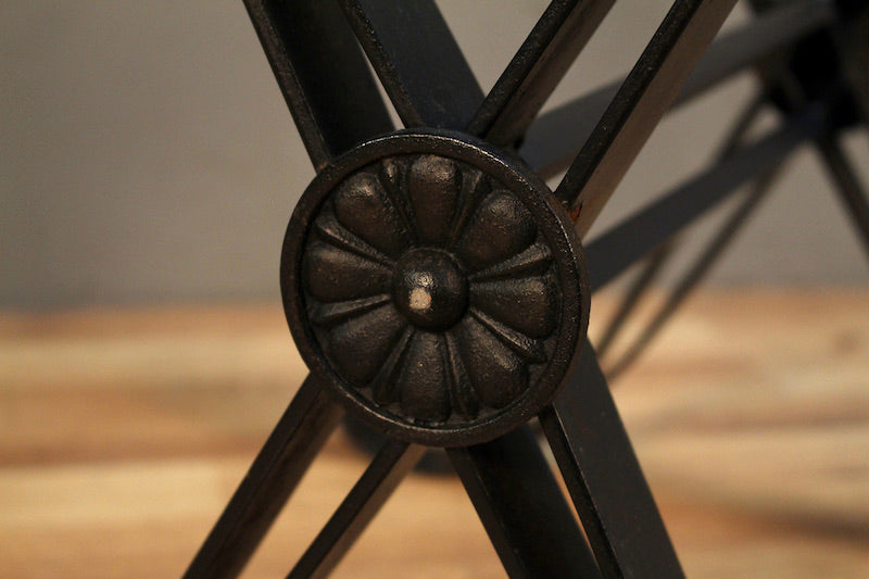 Glass-Top "X" Side Table - ONLINE ONLY