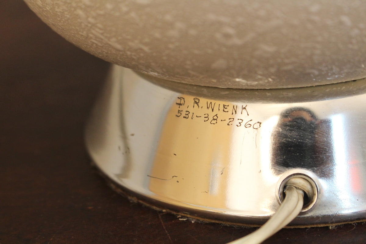 Mid Century Cream Chalkware Table Lamp