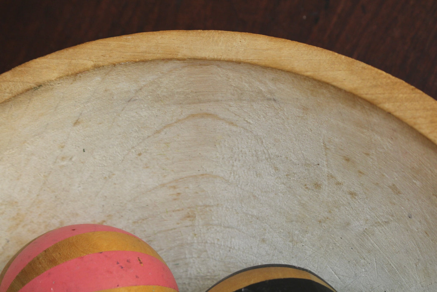 Bowl of Painted Wooden Balls