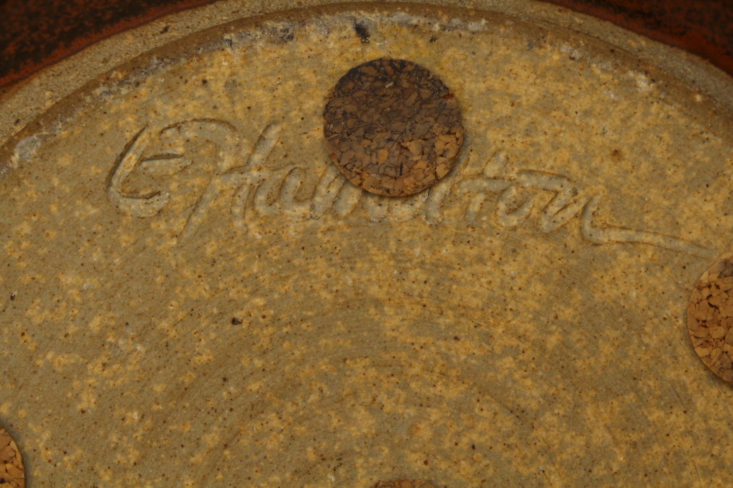 Burnt Umber Lidded Studio Pottery Vase
