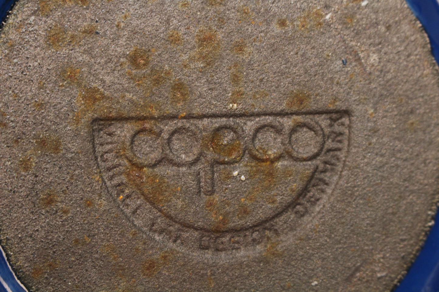 Small Copco Blue Cast Iron Dish