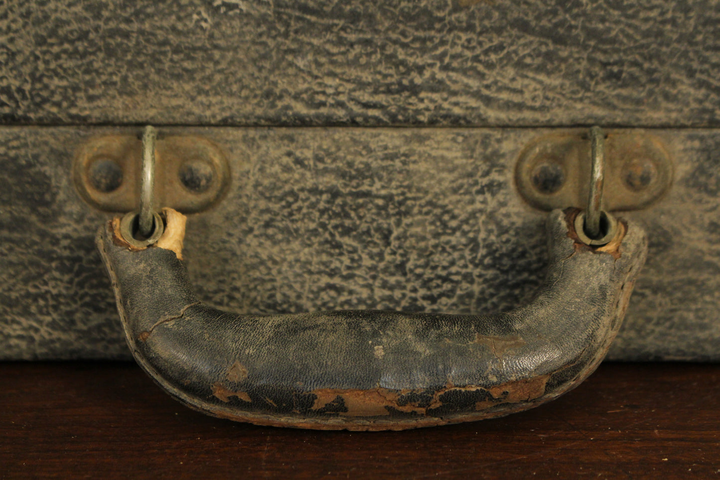 Antique Pebbled Leather Suitcase