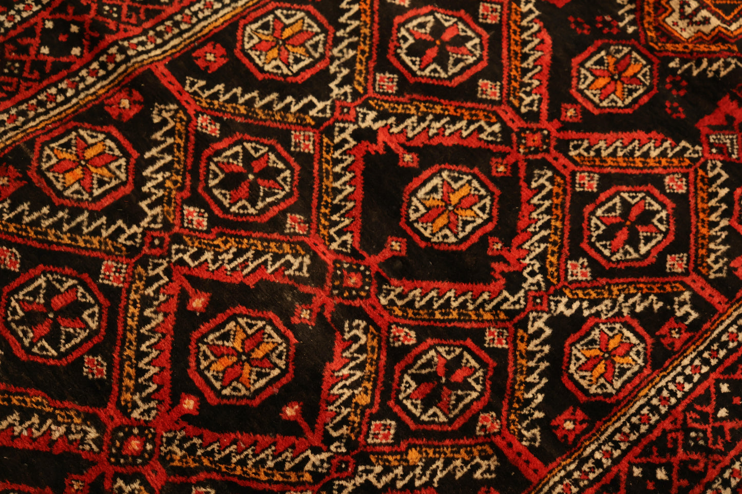 Large Black & Red Rug