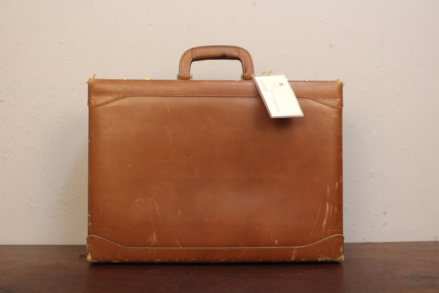 Distressed Leather Briefcase