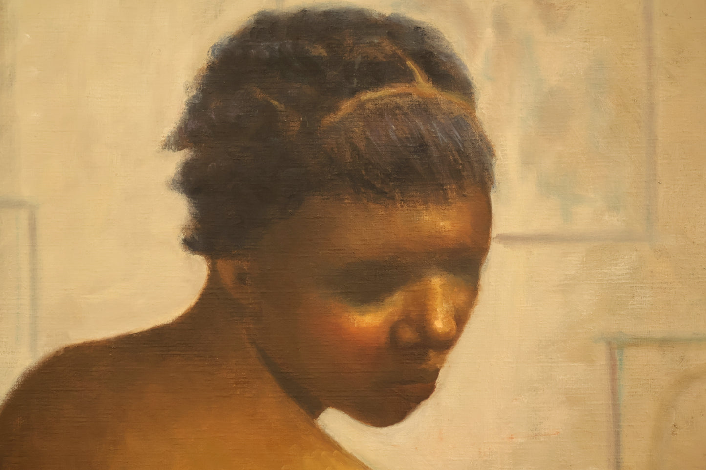 "Woman in Blue" Painting