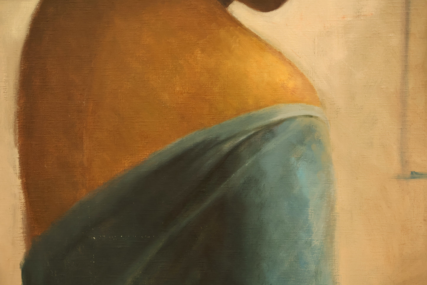 "Woman in Blue" Painting