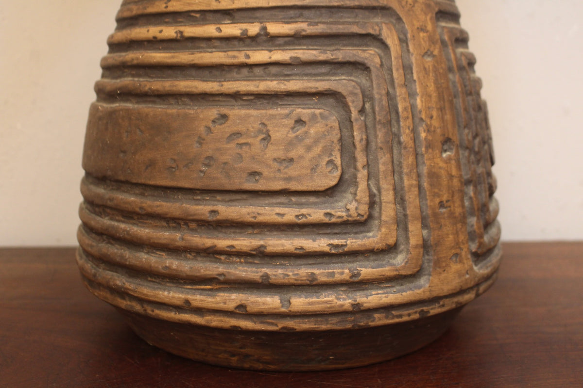 Mid Century Chalkware Maze Table Lamp
