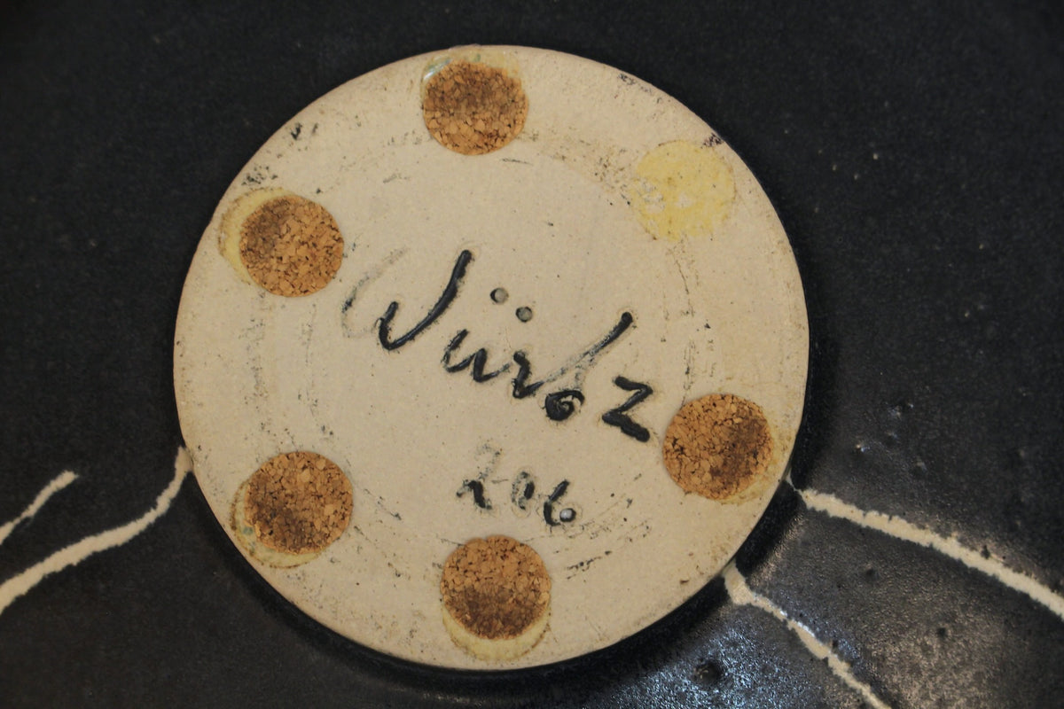 Wurtz Ceramic Black & White Drizzle Bowl
