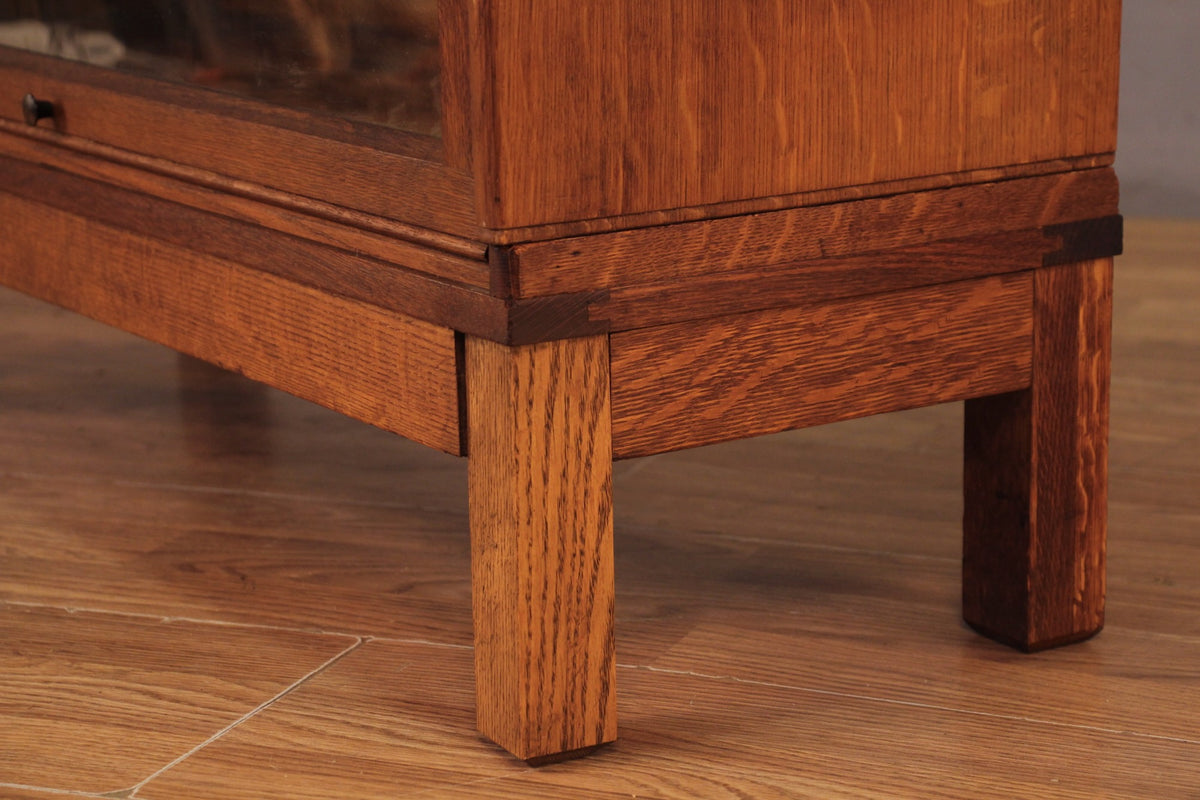Antique Lundstrom Oak 4-Tier Barrister Bookcase