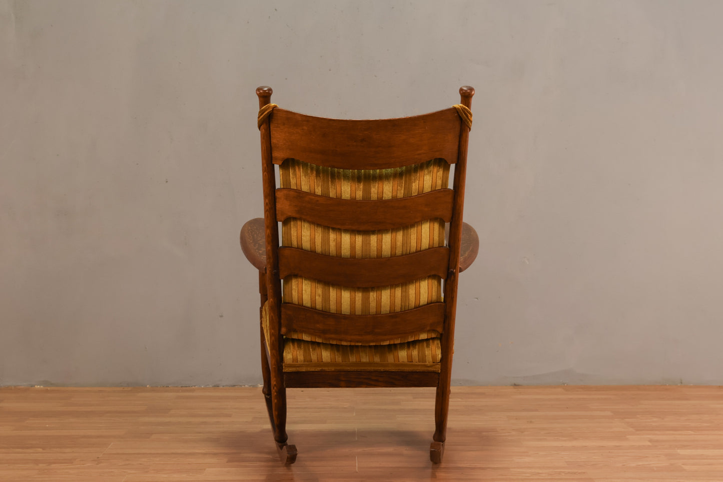 Oak & Citrine Velveteen Rocking Chair - ONLINE ONLY