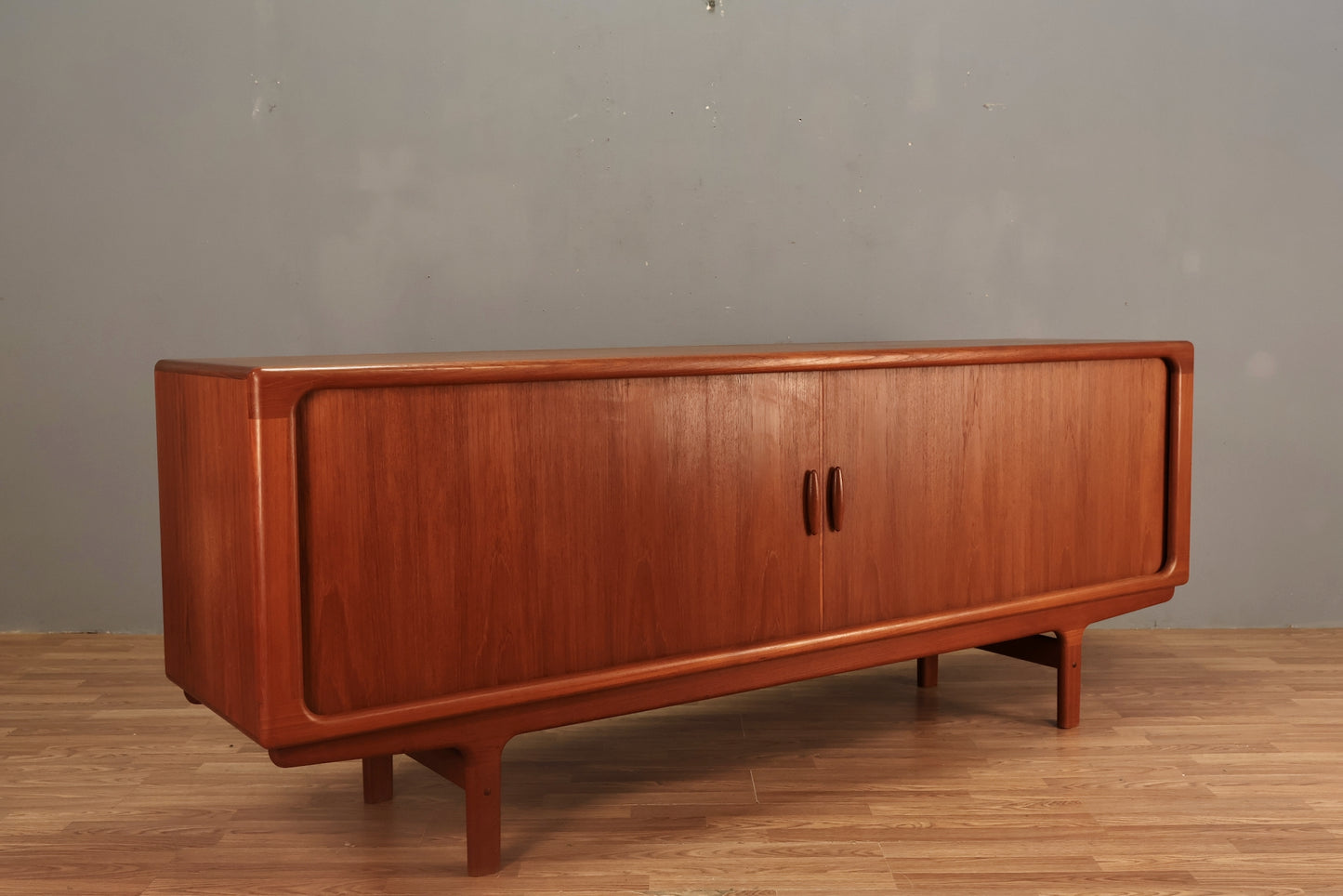 Large Dyrlund Teak Tambour-Door Credenza