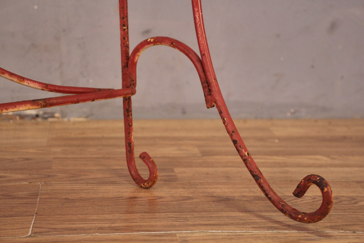 Rustic Red Iron Curlicue Console Table