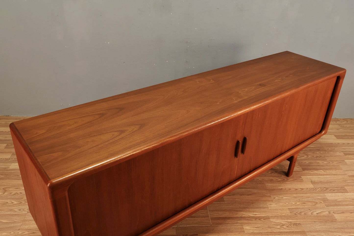 Large Dyrlund Teak Tambour-Door Credenza