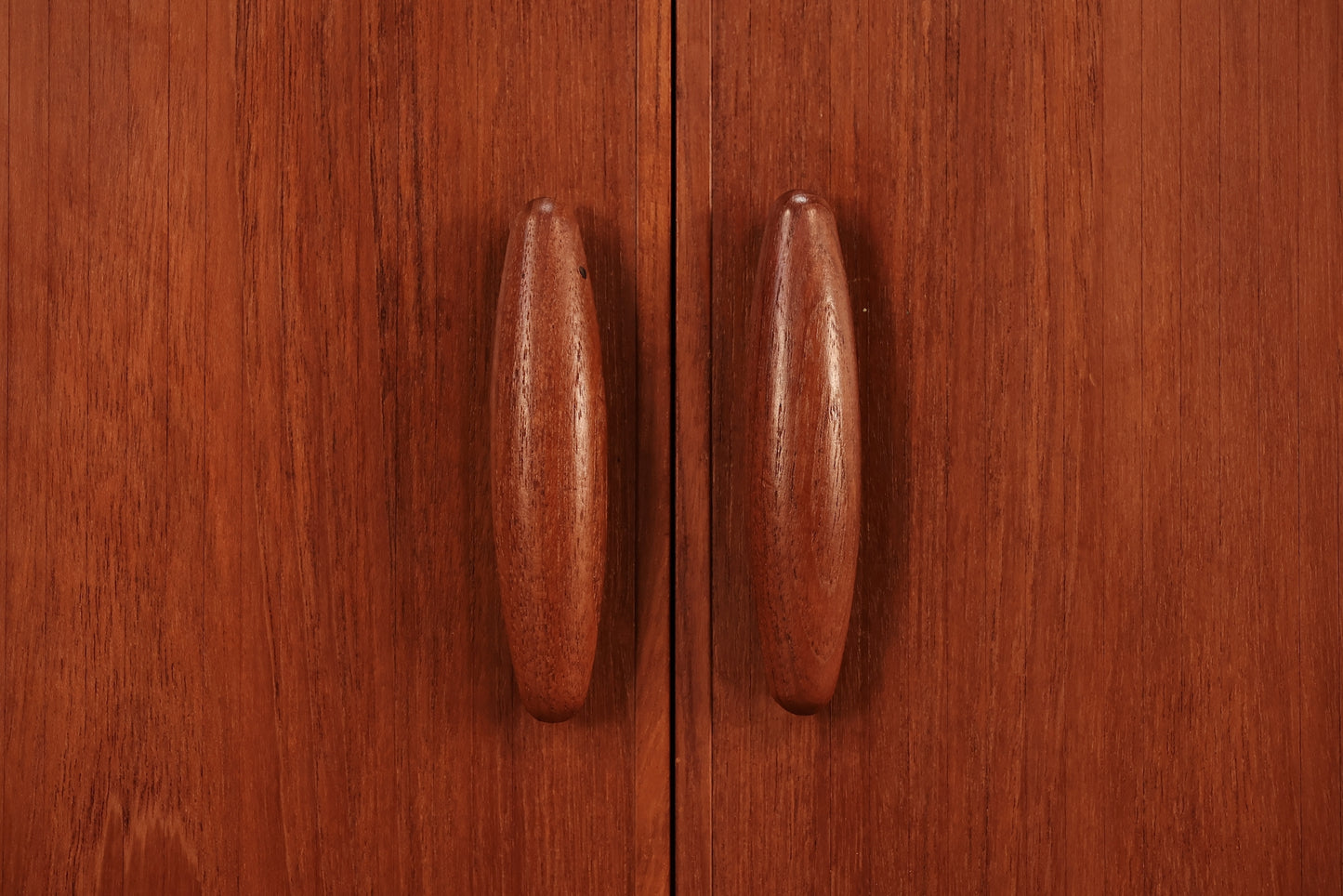 Large Dyrlund Teak Tambour-Door Credenza