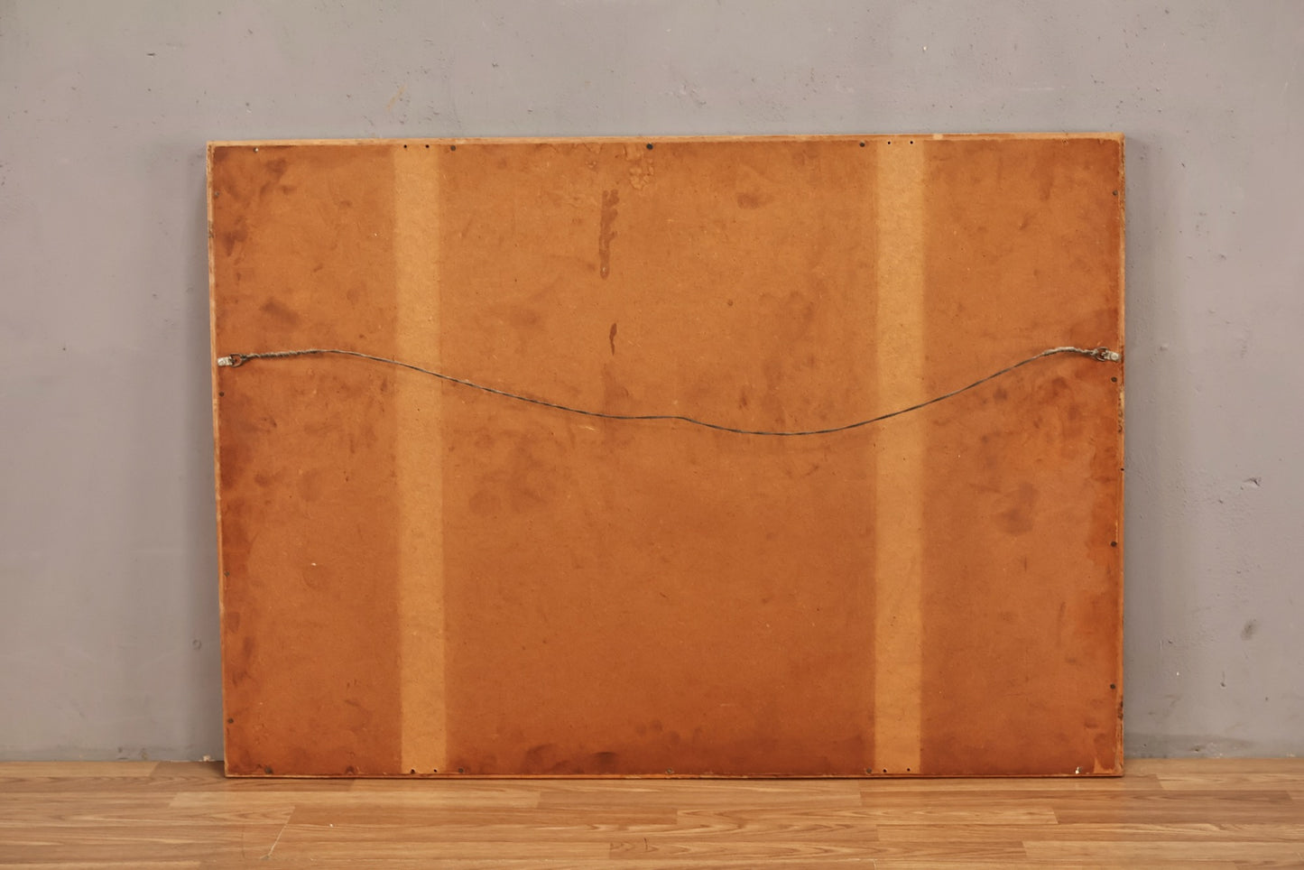 Mid Century Golden Brown Horizontal Mirror