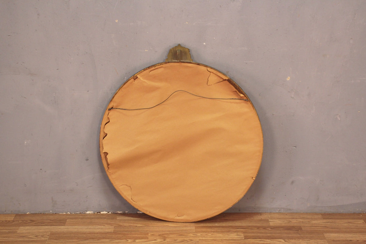 Antique Round Rosette Mirror