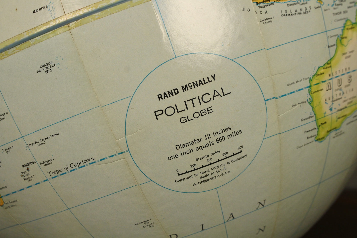 1980s Rand McNally Globe