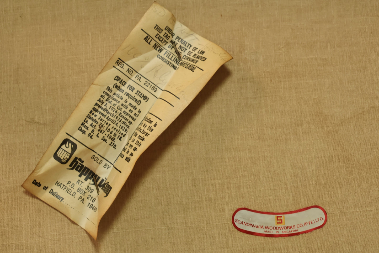 Mid Century Teak & Oatmeal Armchair