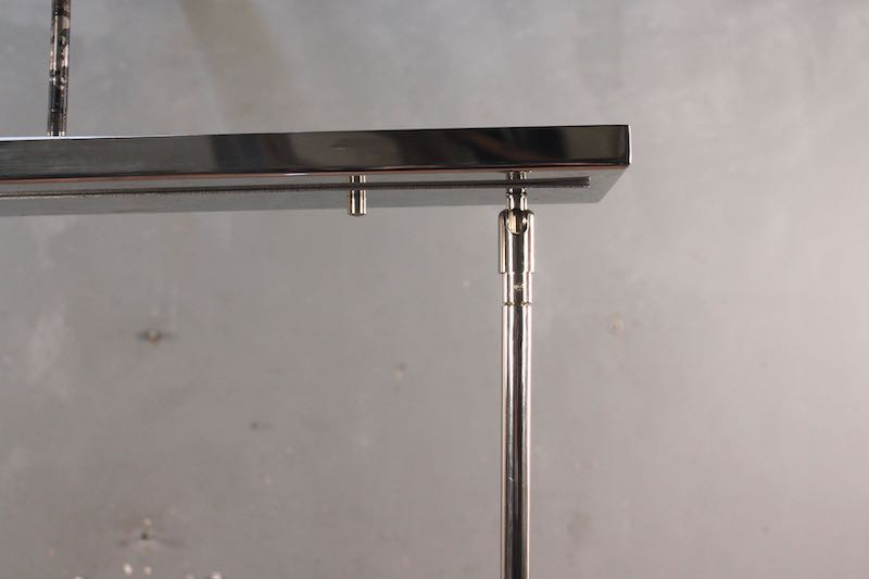 Large Modern Chrome & Glass Chandelier – ONLINE ONLY