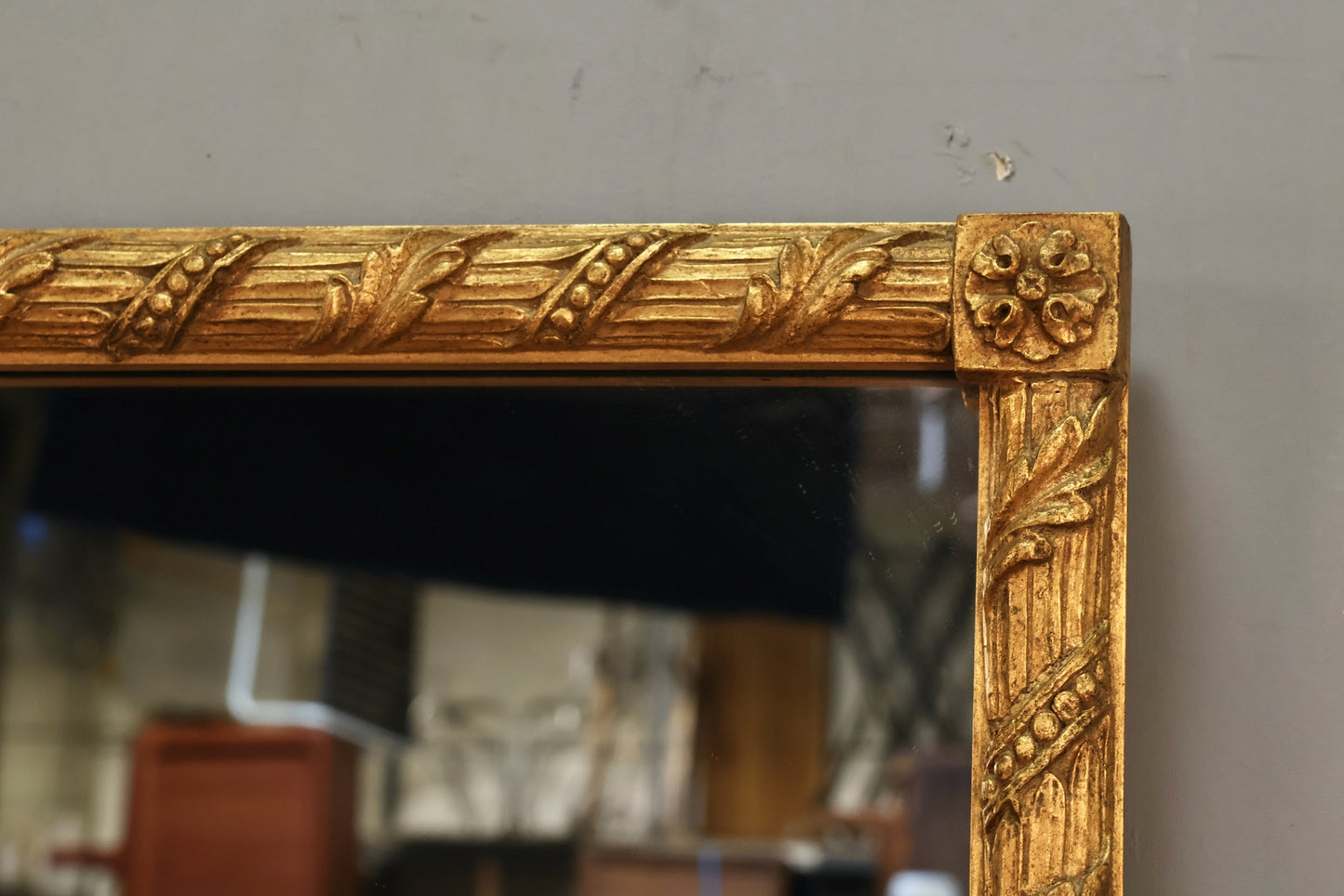Carved Gilded Square Mirror