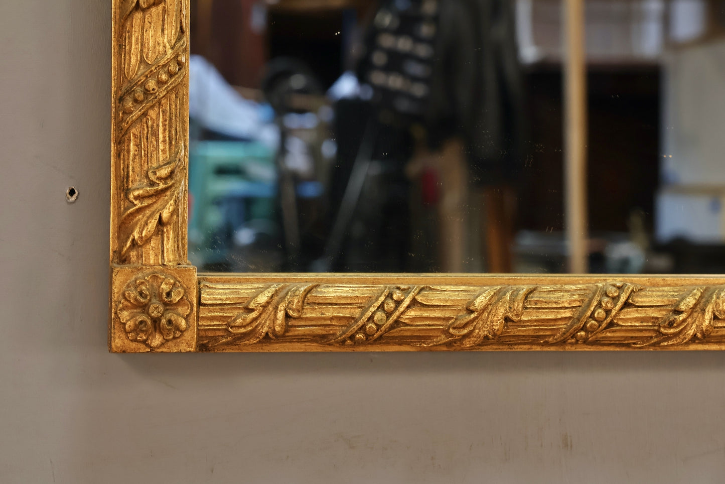 Carved Gilded Square Mirror