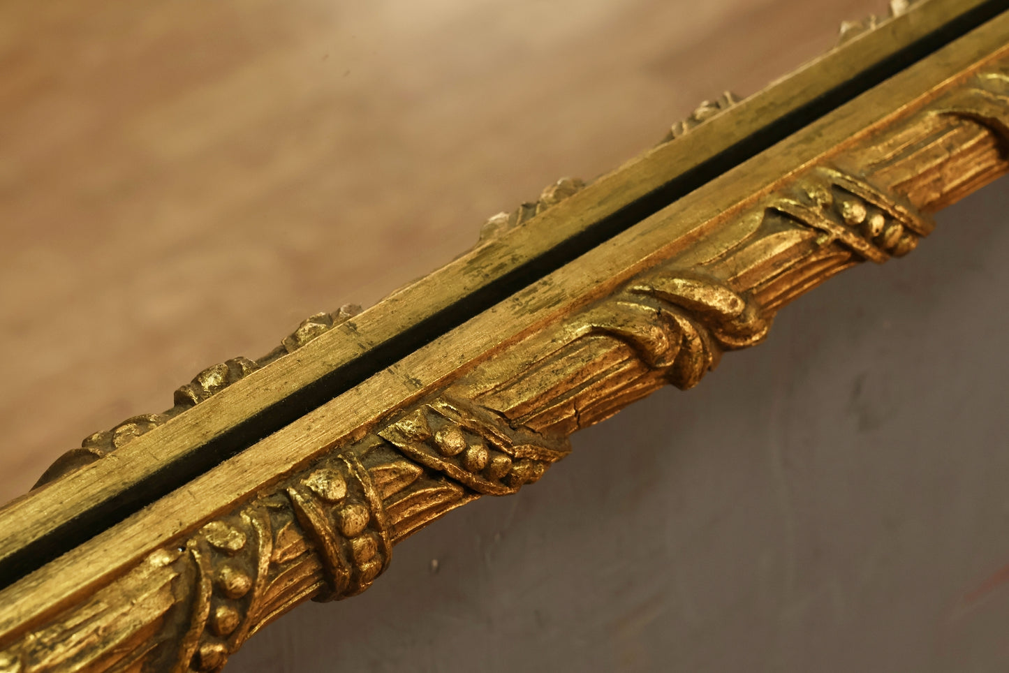 Carved Gilded Square Mirror