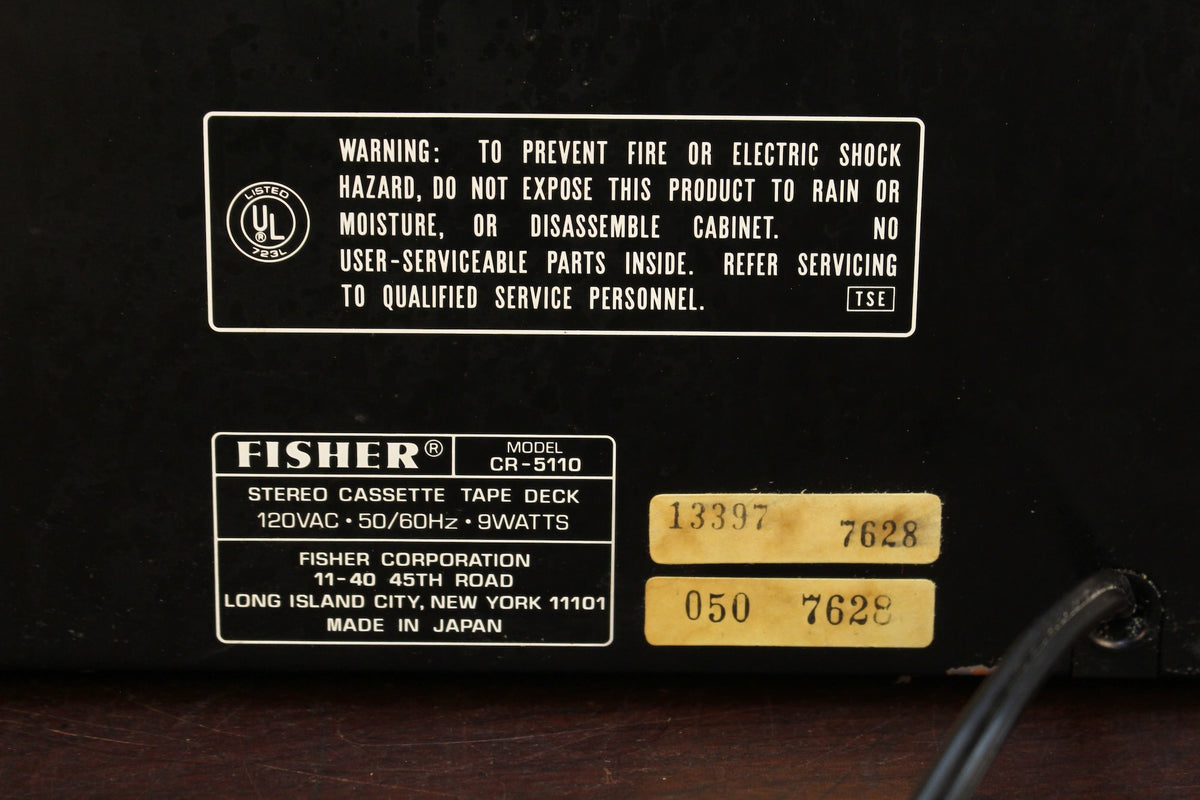 1970s Prop Fisher CR-5110 Stereo Cassette Deck