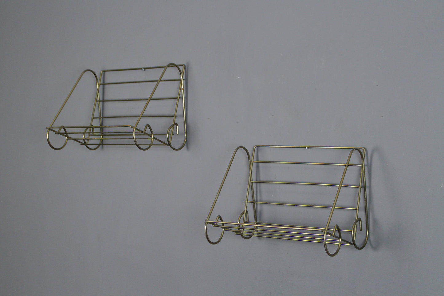 Pair of Petite Mid Century Wire Stands
