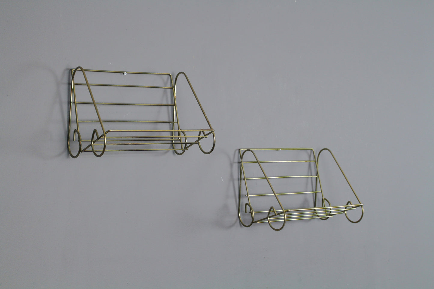 Pair of Petite Mid Century Wire Stands