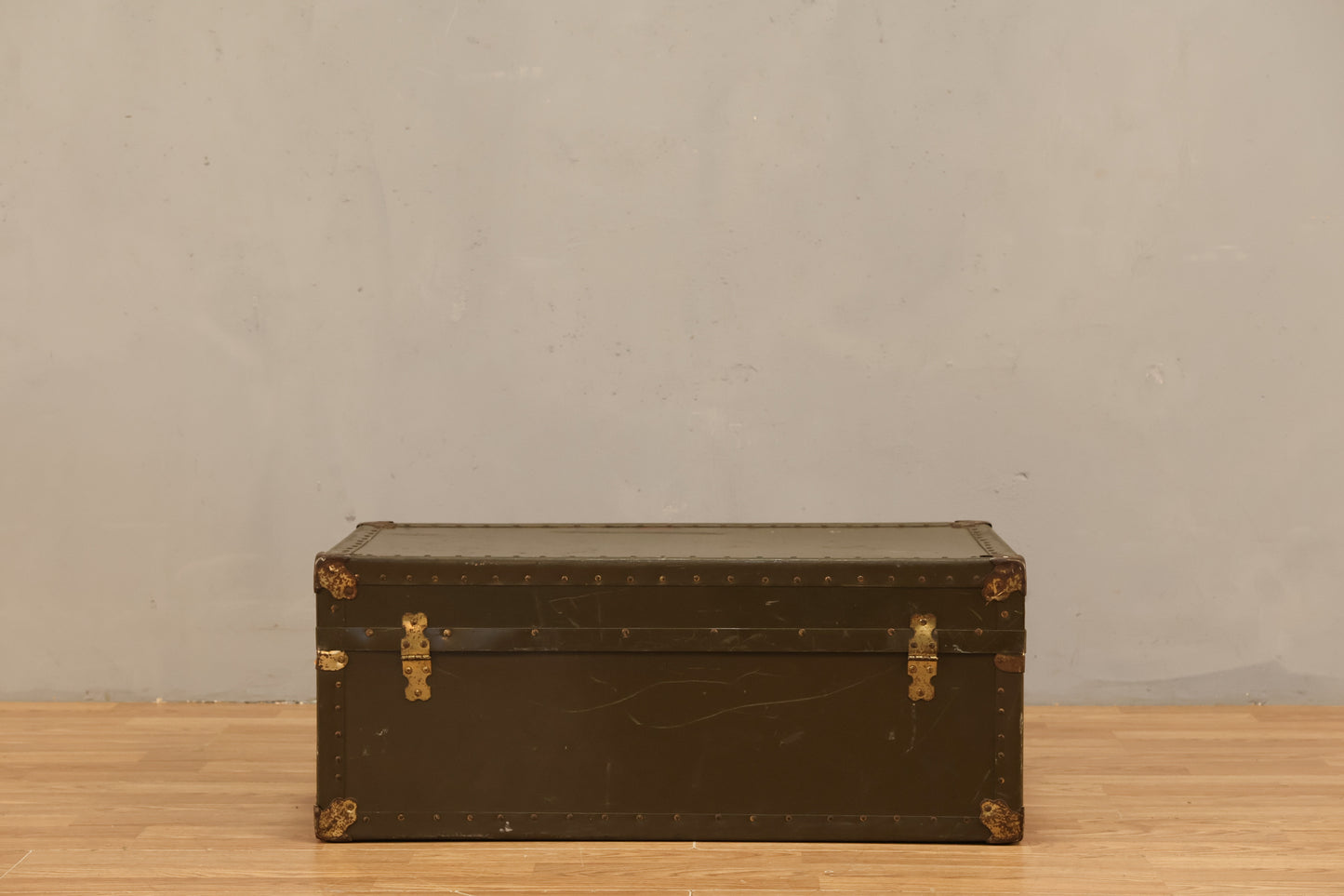 Low Antique Steamer Trunk