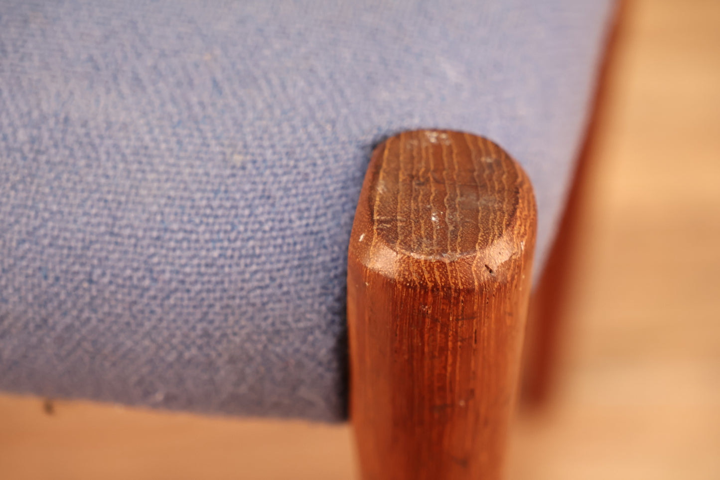 Moller 80A Teak & Blue Stool
