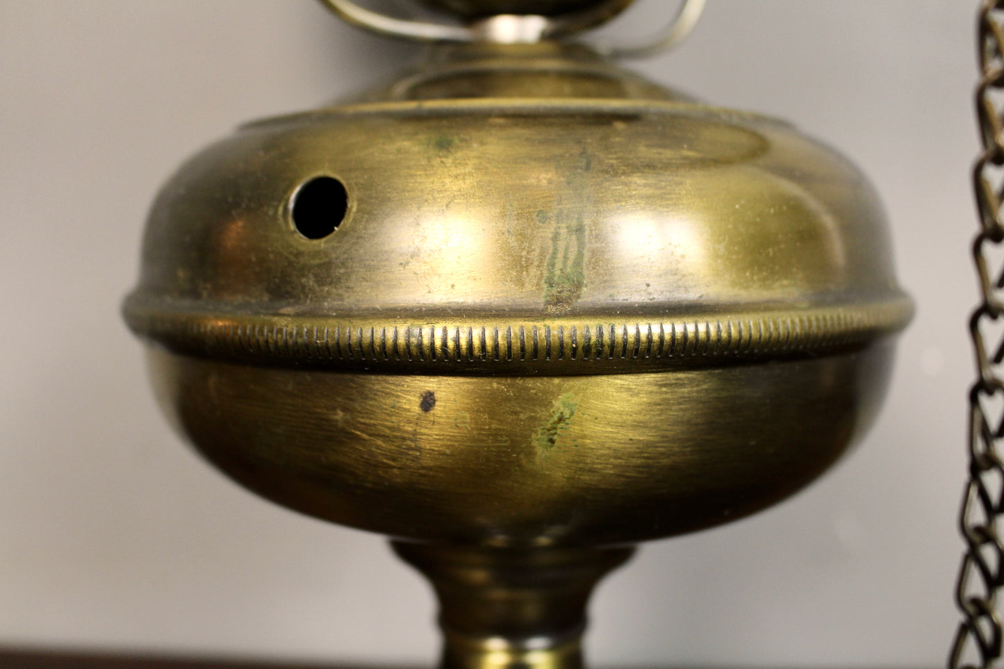 Brass & White Hobnail Glass Table Lamp