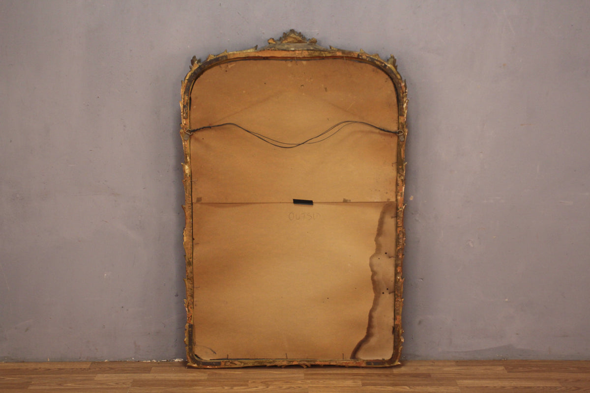 Large Antique Gilt Floral Mirror