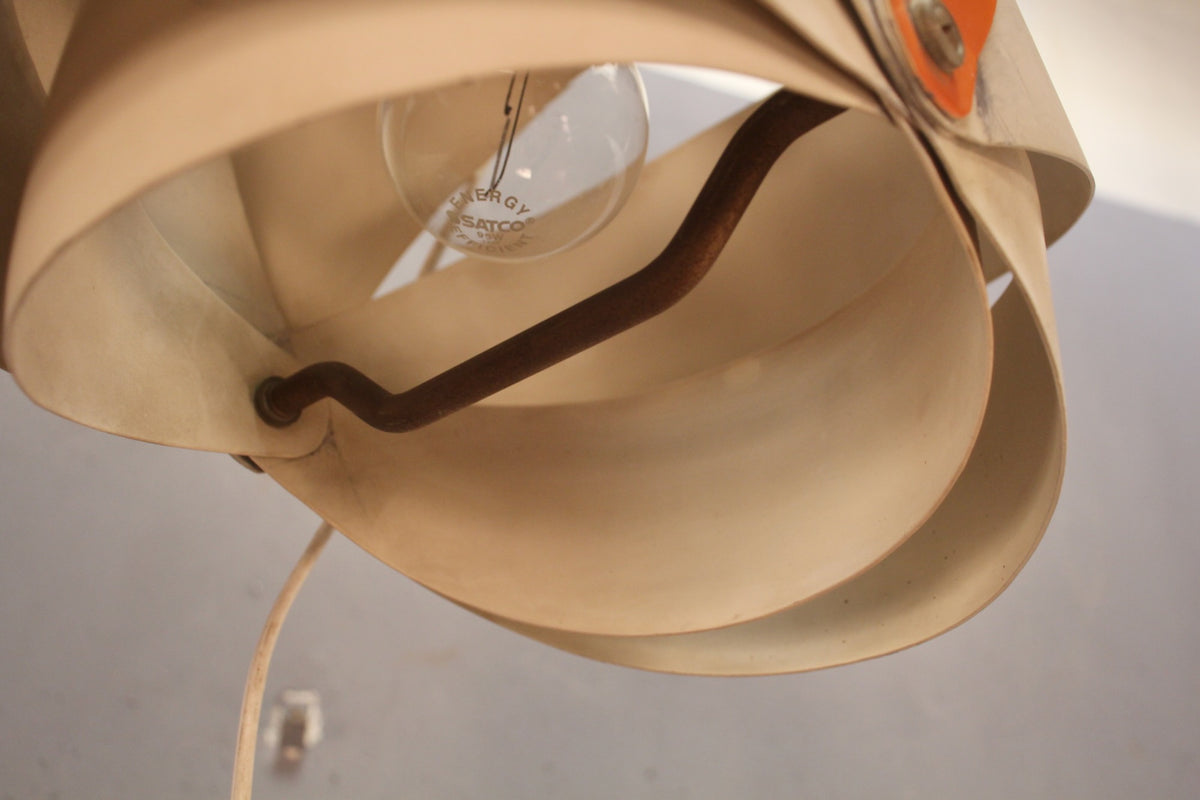 Orange & White Ribbon Pendant Chandelier