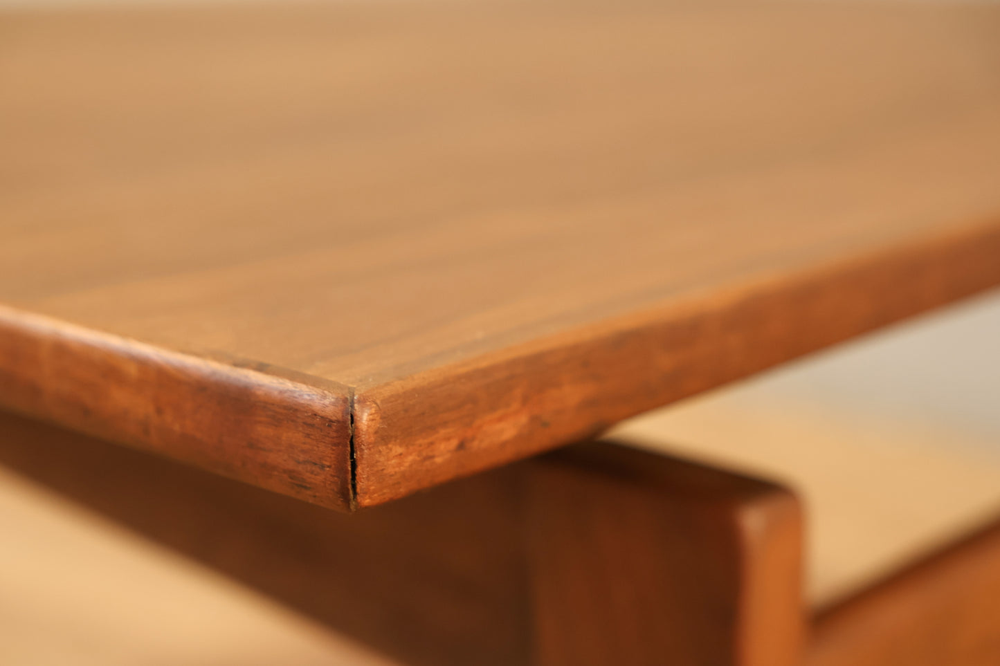 Mid Century Geometric Walnut Coffee Table