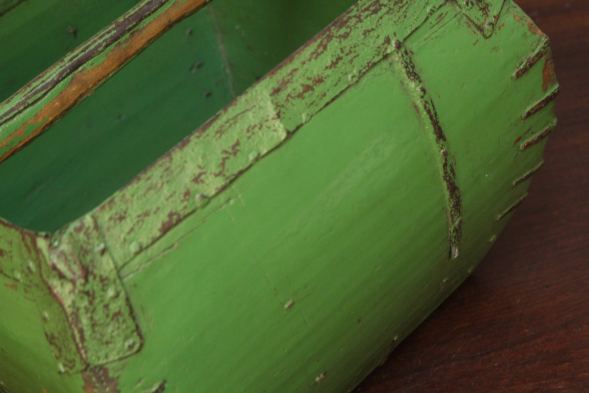 Antique Emerald Chinese Gathering Basket