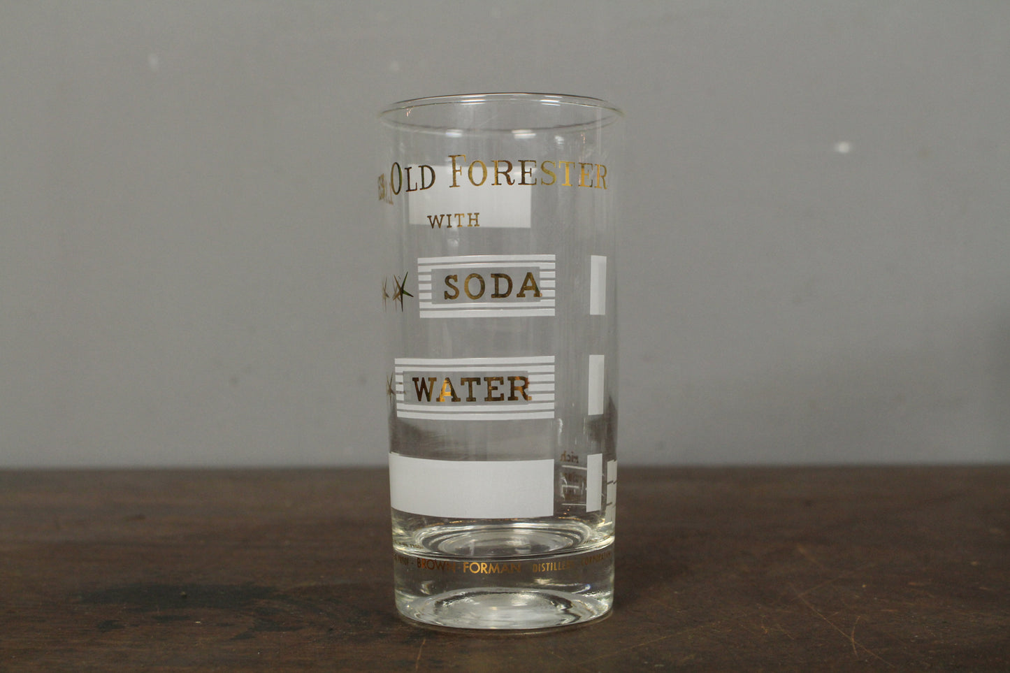 Set of 8 Old Forester Collins Glasses