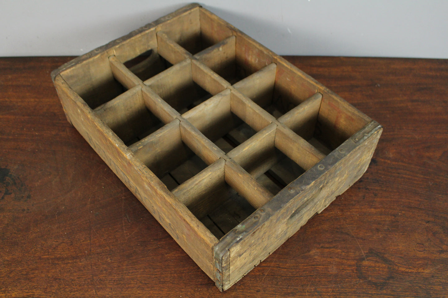Rustic Wooden Divided Crate