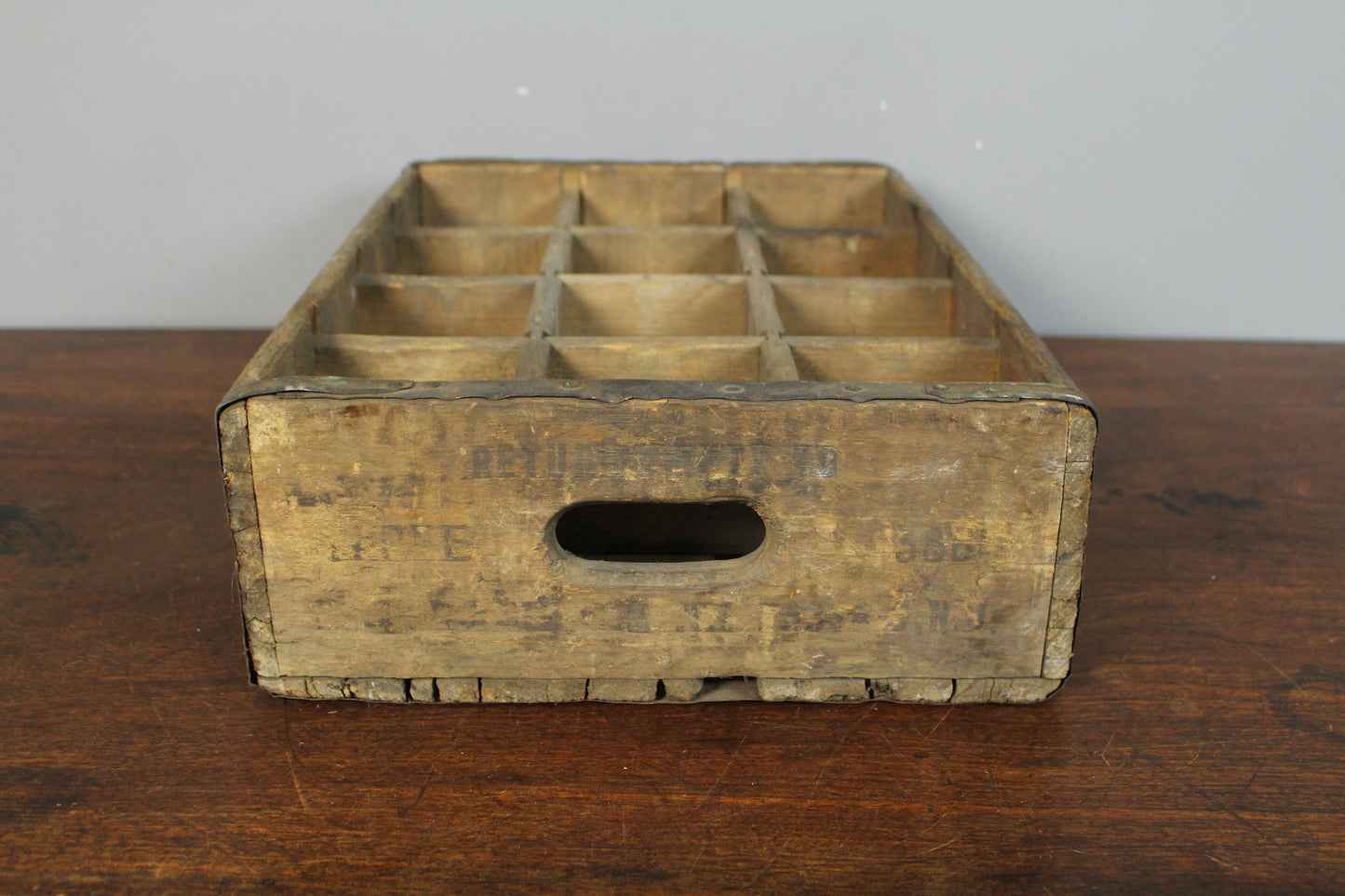Rustic Wooden Divided Crate