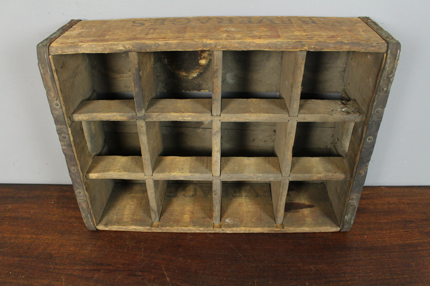 Rustic Wooden Divided Crate