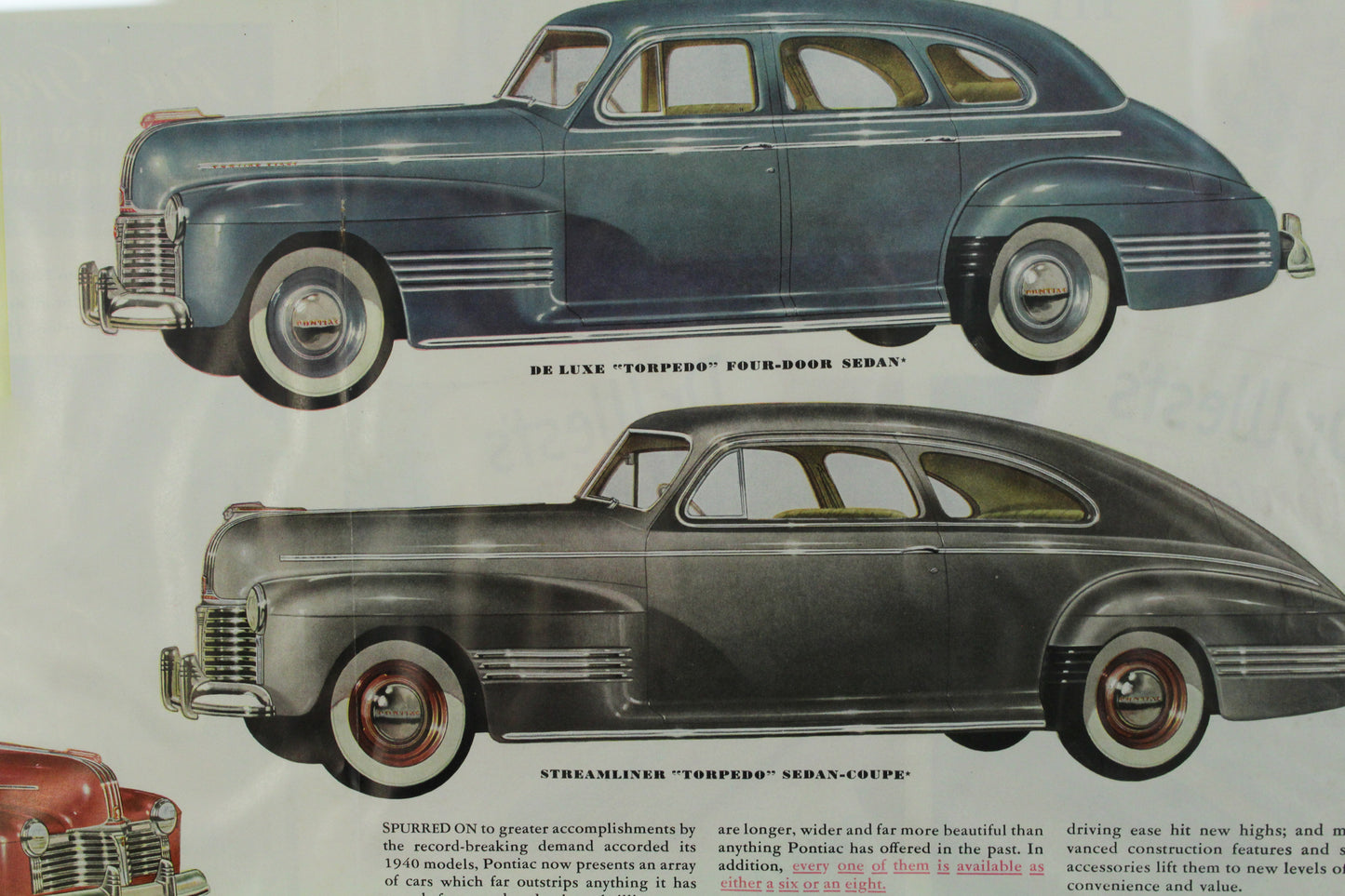 1941 Pontiac Torpedo Framed Ad