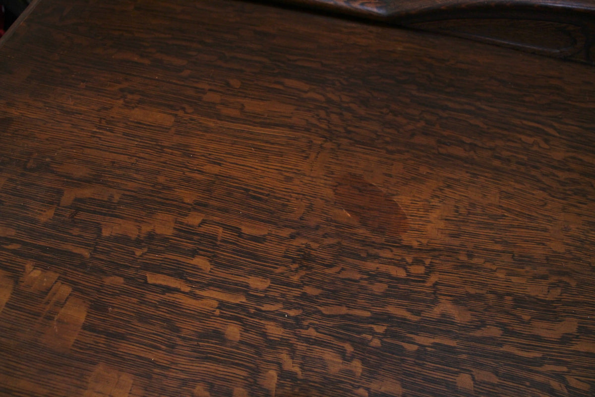 Antique Oak 3-Drawer Buffet Credenza
